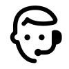 Icono de atencion al cliente constante